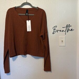 Bobi Los Angeles Button Down V-neck Size L NWT